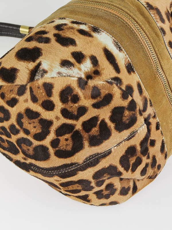 ●JEDREFEB5●SCRUNCHIE HOBO LEOPARD 4色 韓国人気 JIMMY CHOO Pony Hair Printed Leopard Saba Hobo 699722