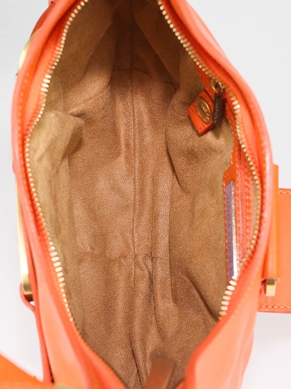 Jimmy Choo Orange Leather Tulita Small Shoulder Bag | Yoogi's Closet