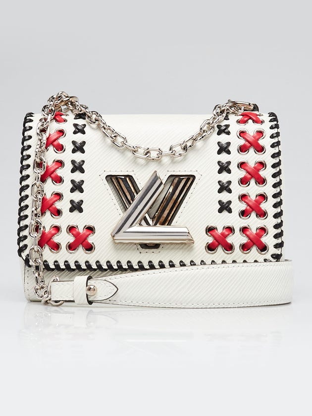 Louis Vuitton White Epi Leather Braided Twist PM Bag