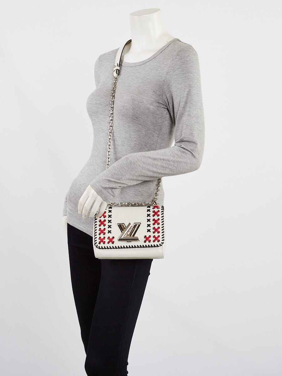 Louis Vuitton White Epi Leather Braided Twist PM Bag
