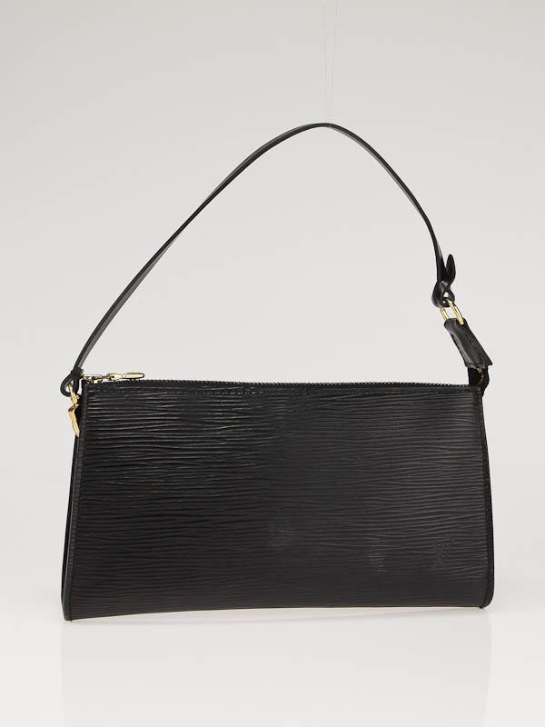 Louis Vuitton Black Epi Leather Pochette 24 Bag