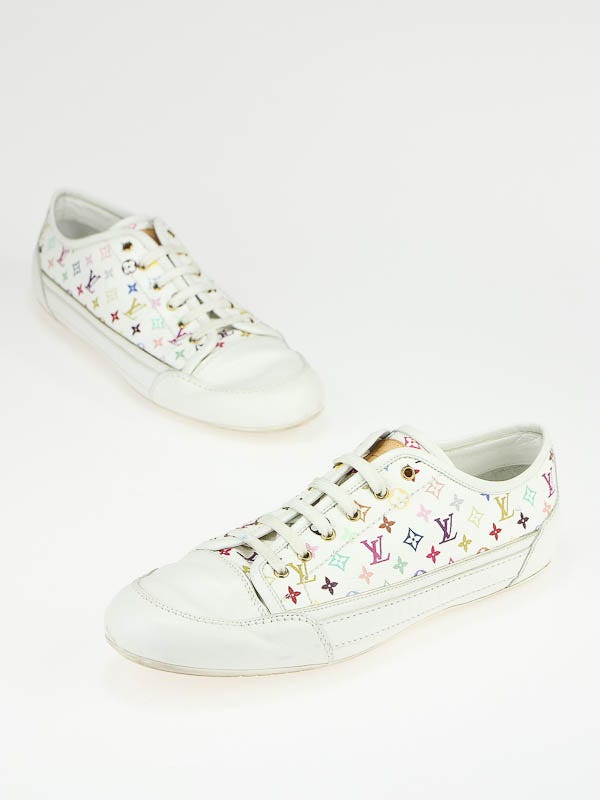 Louis Vuitton White Capucine Monogram Canvas Multicolore Sneakers Size 7.5/38