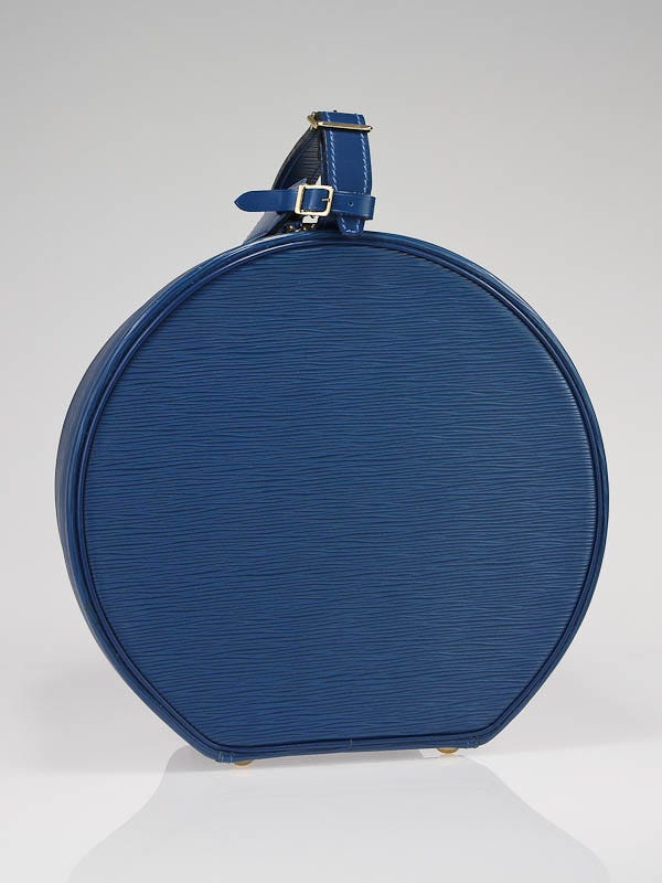 Louis Vuitton Toledo Blue Leather Small Luggage Tag - Yoogi's Closet