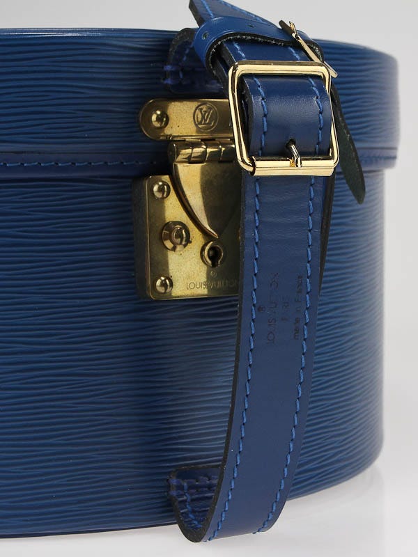 Louis Vuitton Toledo Blue Leather Small Luggage Tag - Yoogi's Closet