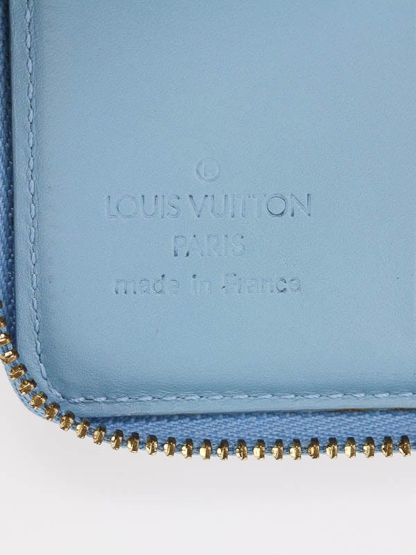 Louis Vuitton Zippy Wallet Ombre Monogram Vernis Blue 481379