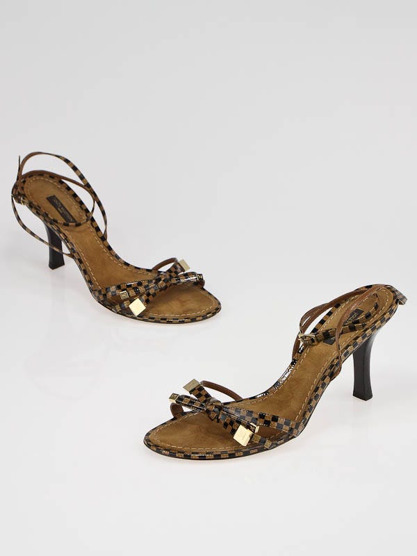 Louis Vuitton - Authenticated Sandal - Leather Brown for Women, Good Condition