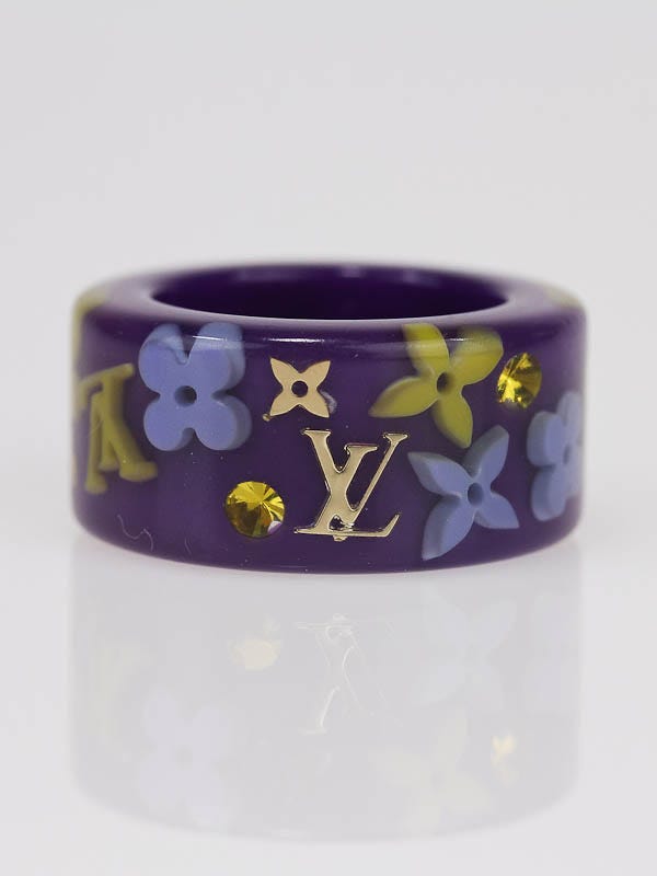 Louis Vuitton Purple Resin Farandole Ring Size 6 - Yoogi's Closet