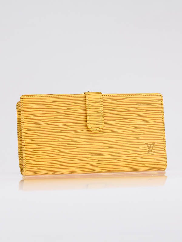 Louis Vuitton Tassil Yellow Epi Leather French Continental Purse Wallet