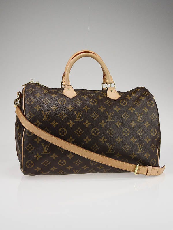 Louis Vuitton Monogram Canvas Speedy 35 Bag w/Strap