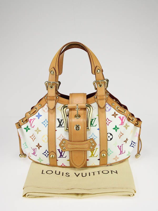 Louis Vuitton Limited Edition White Monogram Multicolor Theda GM