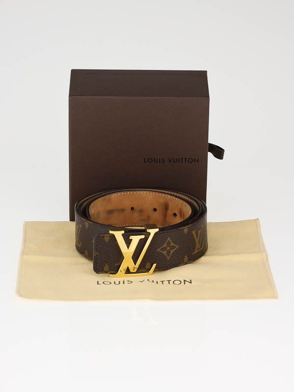 Louis Vuitton Monogram Canvas LV Initials Belt Size 100/40 - Yoogi's Closet
