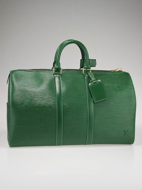 Louis Vuitton Green Epi Leather Borneo Keepall 45 Duffle Bag