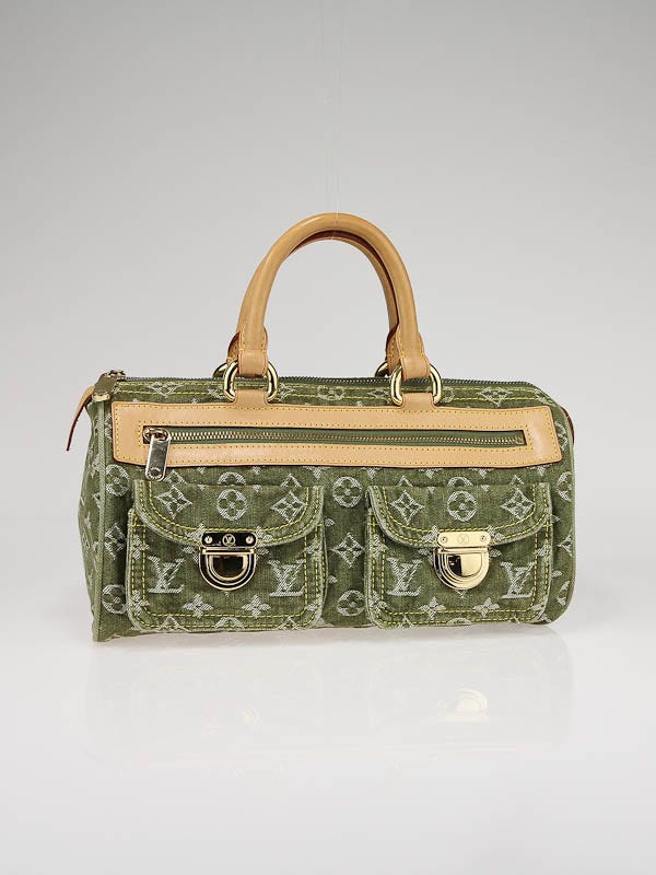Louis Vuitton Green Monogram Denim Neo Speedy Bag - Yoogi's Closet
