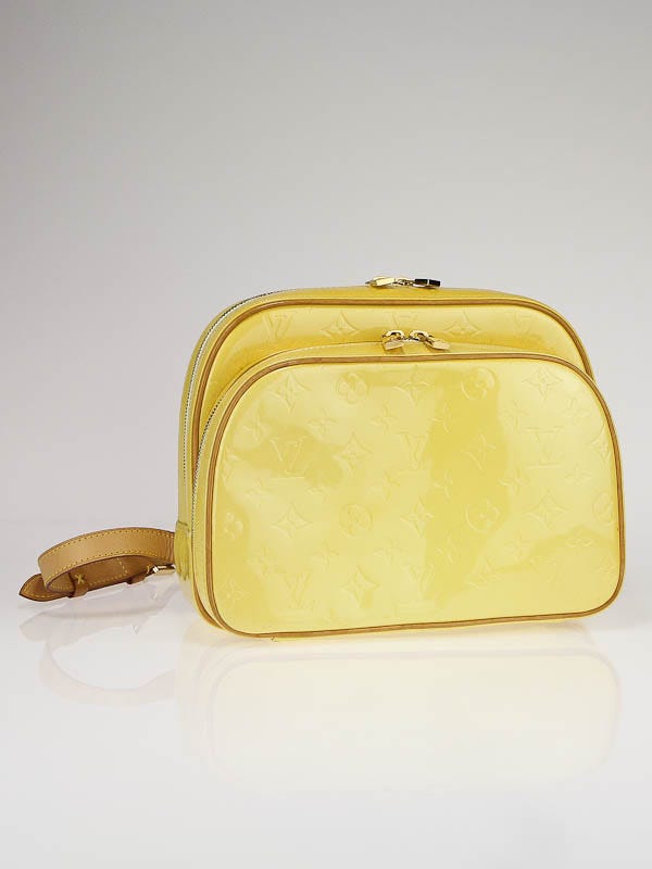 Louis Vuitton Lime Yellow Monogram Vernis Murray Backpack - Yoogi's Closet