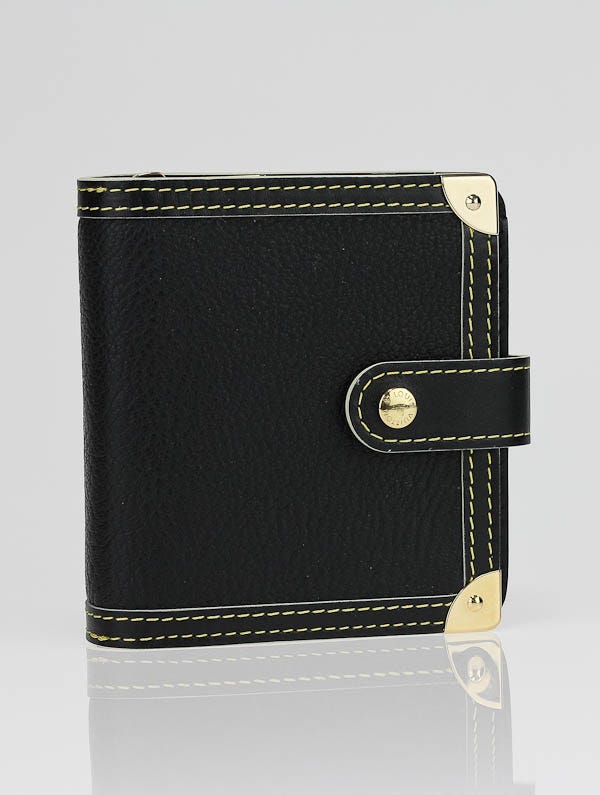 Louis Vuitton Black Suhali Leather Compact Zippe Wallet