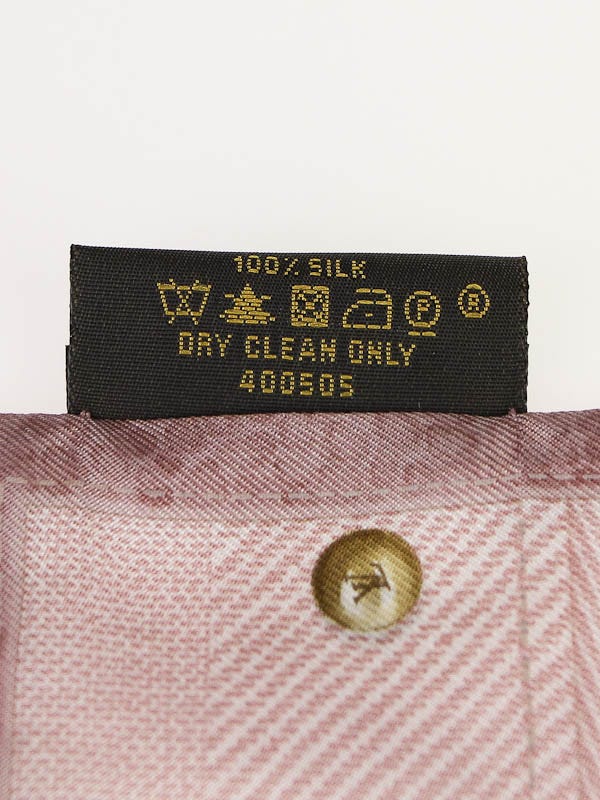 Louis Vuitton Rose Clair Silk New Denim Bandeau Scarf - Yoogi's Closet