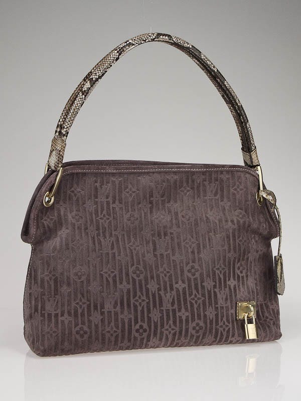 Louis Vuitton Limited Edition Amethyst Monogram Embossed Suede Wish Bag