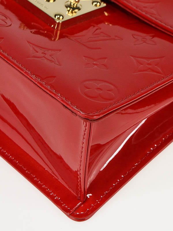 Rare Louis Vuitton Red Monogram Vernis Spring Street Tote Bag