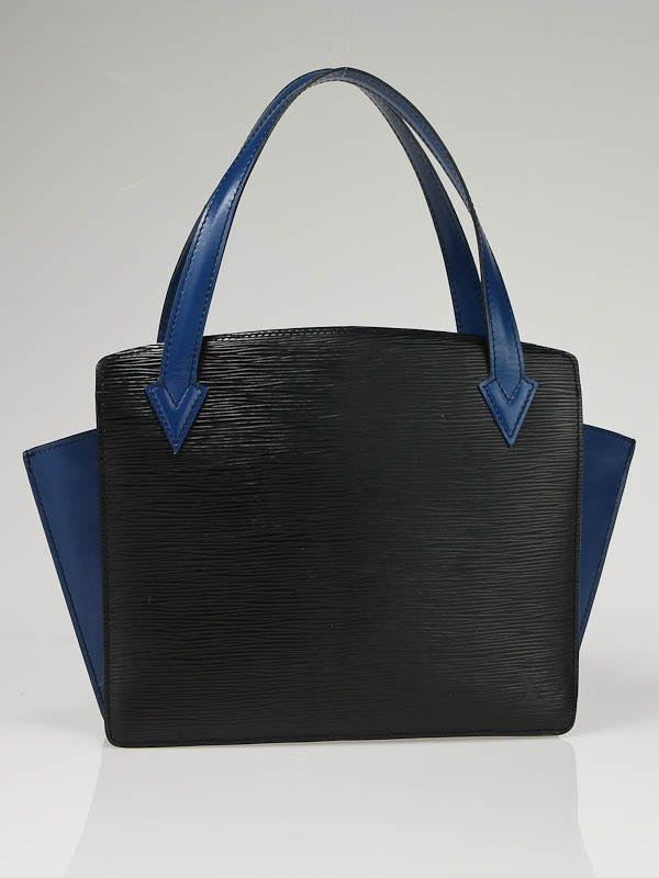 Louis Vuitton Black/Blue Epi Leather Accordion Small Tote Bag