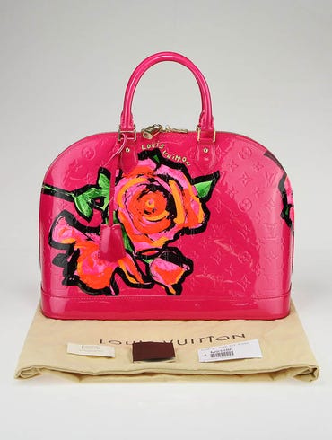 Louis Vuitton Limited Edition Stephen Roses - Monogram Vernis Sprouse Alma MM Closet Yoogi\'s Bag