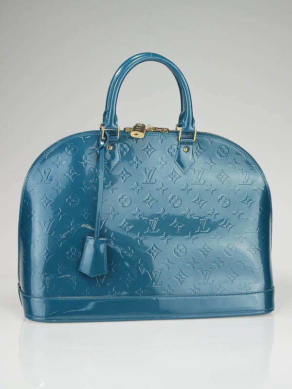Louis Vuitton Bleu Galactic Monogram Vernis Alma MM Bag - Yoogi's Closet