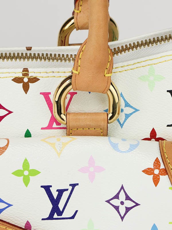 Louis Vuitton White Monogram Multicolore Rita Bag - Yoogi's Closet