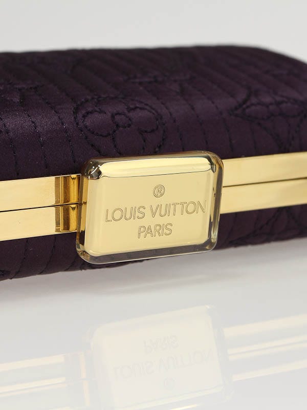 Louis Vuitton Black Monogram Satin Limited Edition Minaudiere Motard Clutch  Louis Vuitton
