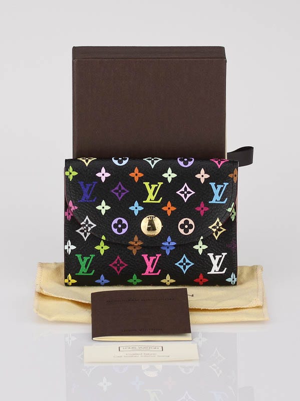 Louis Vuitton Black Monogram Multicolor Business Card Holder