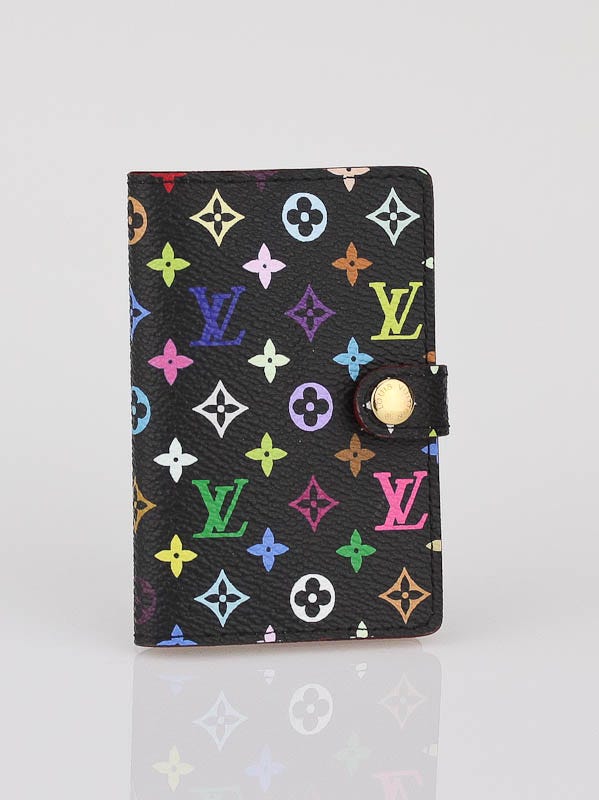 Louis Vuitton Black Monogram Multicolore Small Agenda/Notebook Cover -  Yoogi's Closet