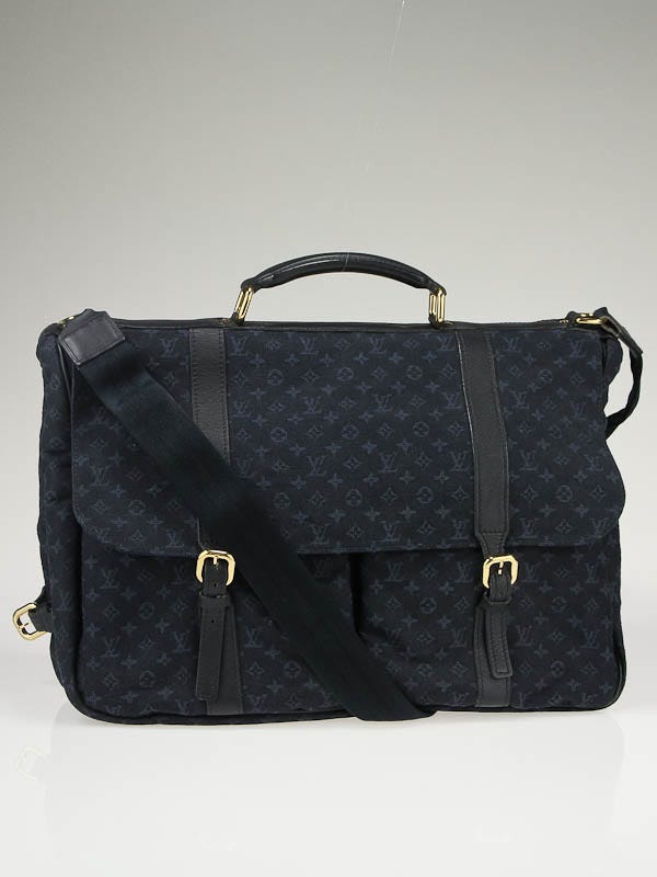 Louis Vuitton Blue Monogram Mini Denise Briefcase Messenger Bag
