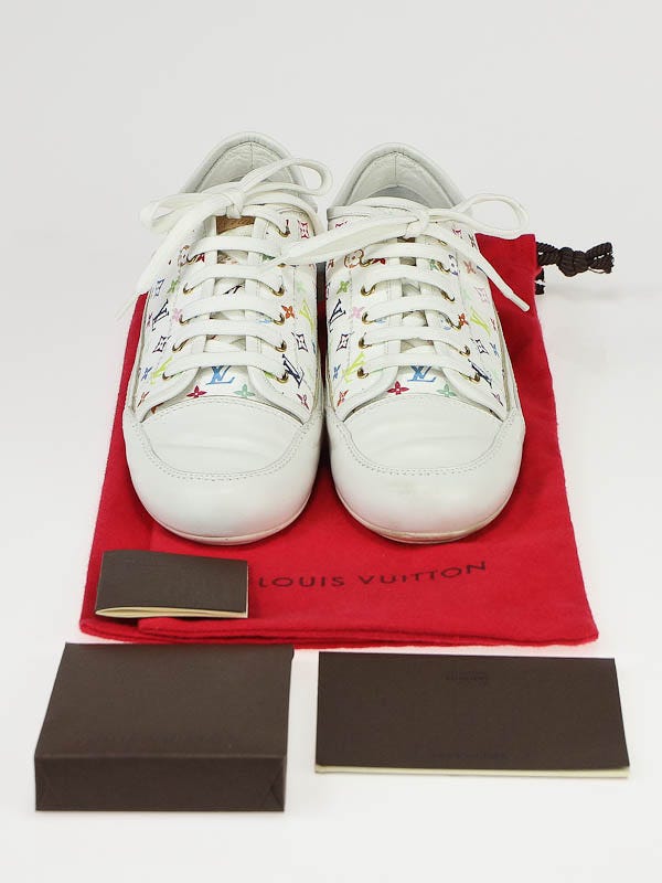Louis Vuitton White Capucine Monogram Canvas Multicolore Sneakers Size  5.5/36 - Yoogi's Closet