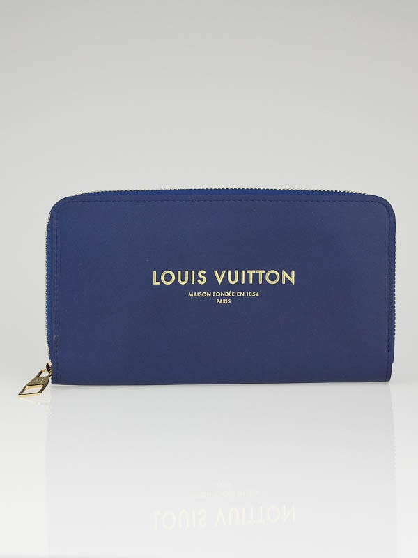 Louis Vuitton Limited Edition Blue Leather Flight Bags Paname Zippy Long Wallet