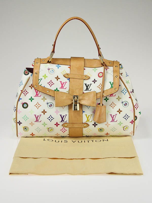 Louis Vuitton White Monogram Multicolore Shirley Bag - Yoogi's Closet