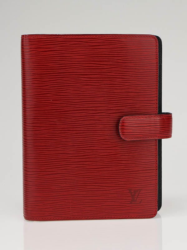 Louis Vuitton Red Epi Leather Agenda Notebook Organizer at 1stDibs