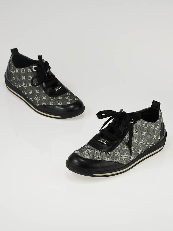 Louis Vuitton Black Monogram Mini Lin Sneakers Size 6/36.5