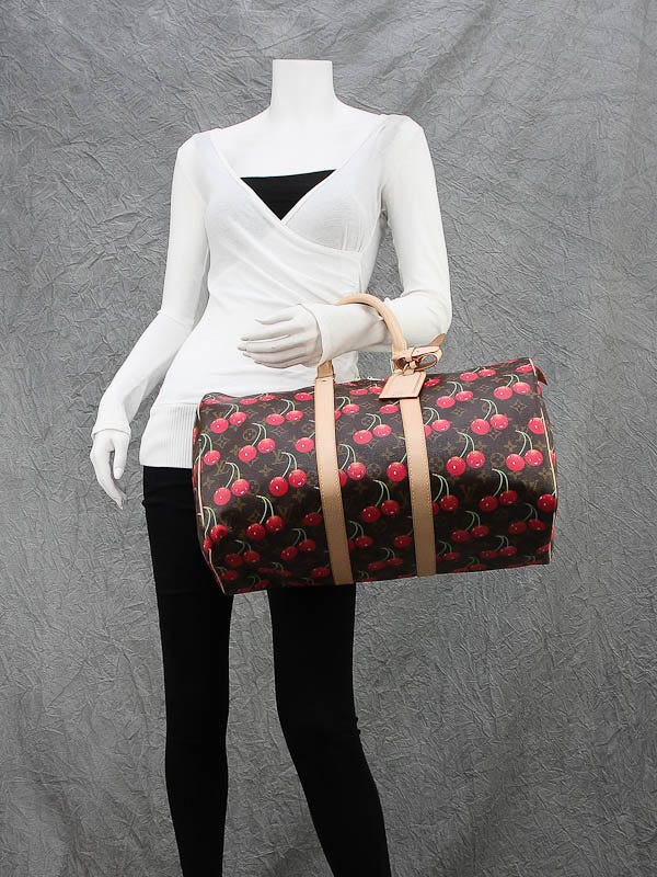 Louis Vuitton Monogram Cerises Cherry Keepall 45 Travel Bag - Yoogi's Closet