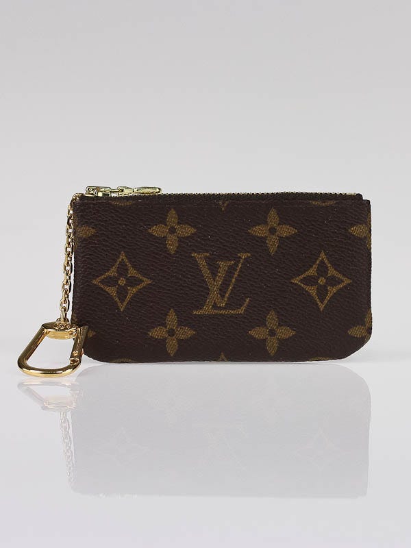 Louis Vuitton Monogram Pochette Cles Wallet Coin Purse With Key chain Used