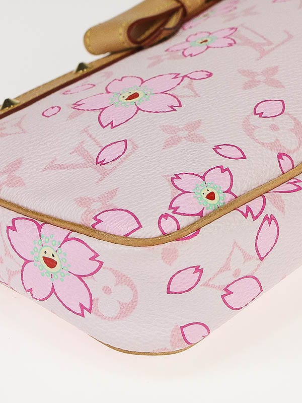 100% Authentic Dior W Receipt & Card Pink White Cherry Blossom Monogram  Bag Vtg