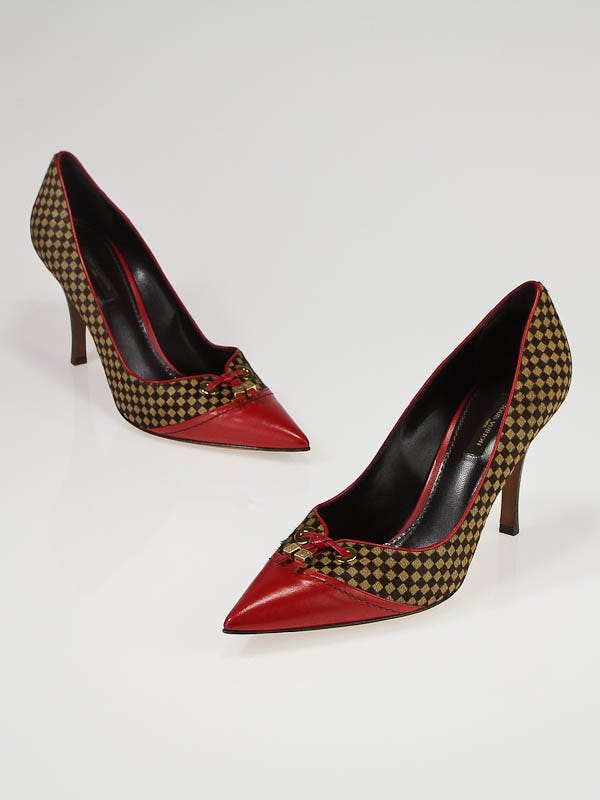 Louis Vuitton, Shoes, Auth Louis Vuitton Red Pony Hair Heels