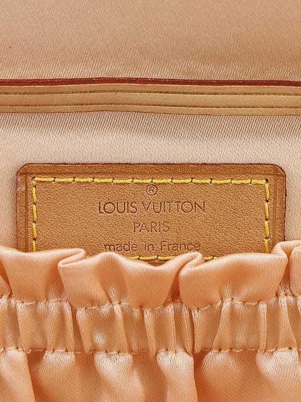 LOUIS VUITTON LV Limited Edition Brown Gold Perlee Bead Evening Shoulder Bag