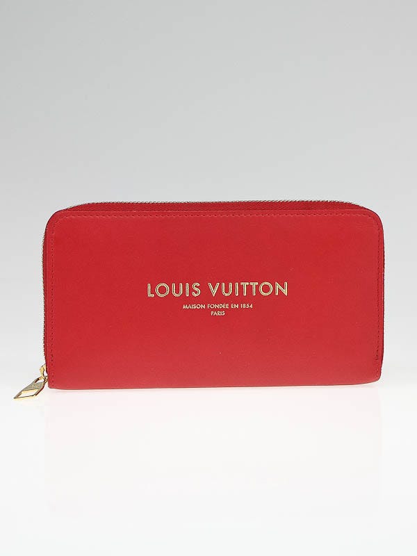 Louis Vuitton Limited Edition Red Leather Flight Bags Paname Zippy Wallet