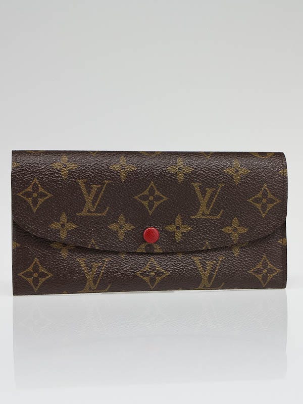 Louis Vuitton Red Monogram Canvas Emilie Wallet
