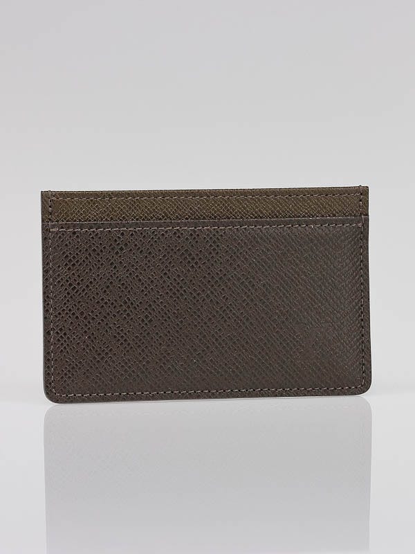 Louis Vuitton Brown Taiga Card Holder