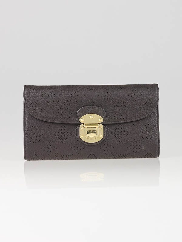 Louis Vuitton Ebene Monogram Mahina Leather Amelia Wallet