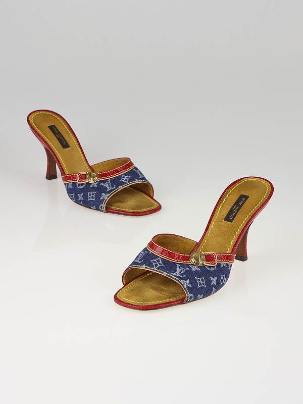 Louis Vuitton LV Monogram Rubber Slides - Blue Sandals, Shoes