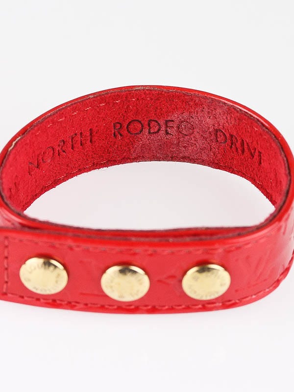 Louis Vuitton Red Vernis VIP Bracelet - Yoogi's Closet