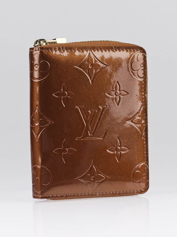 Louis Vuitton Bronze Monogram Vernis Zippy Compact Wallet