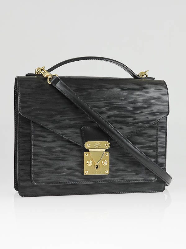 Louis Vuitton Black Epi Leather Monceau Bag