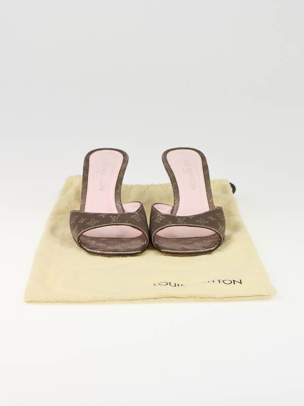 Louis Vuitton Brown Leather Aubepine Open Toe Mules Size 8.5/39 - Yoogi's  Closet