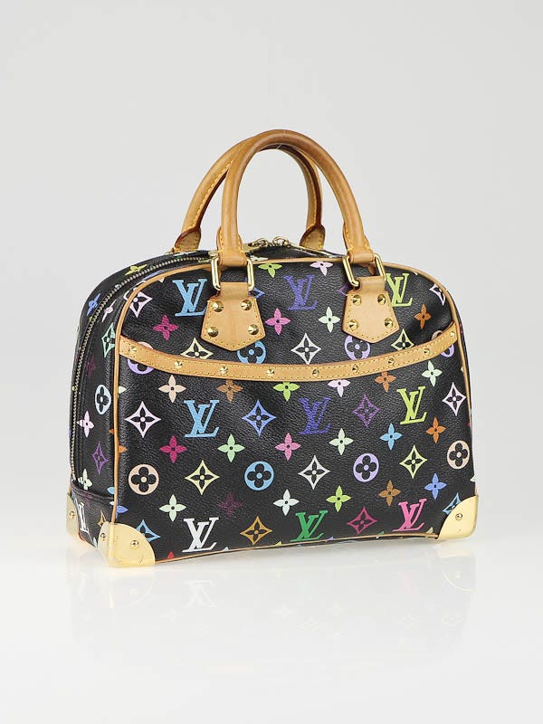 Louis Vuitton Black Multicolore Monogram Trouville Bag - Yoogi's Closet